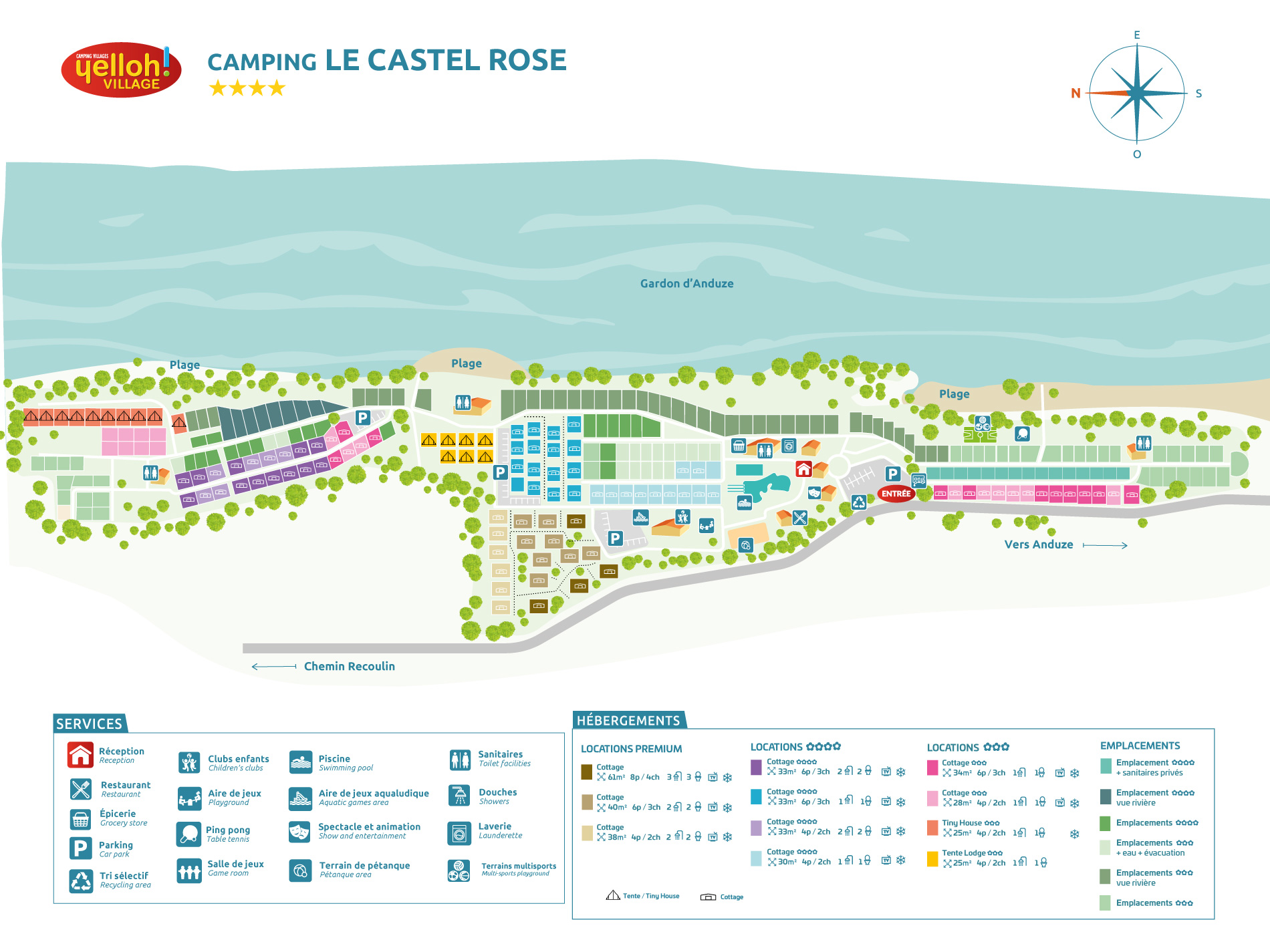 Camping Le Castel Rose **** Yelloh! Village à Anduze